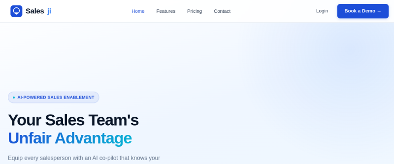 Website screenshot of salesji.com