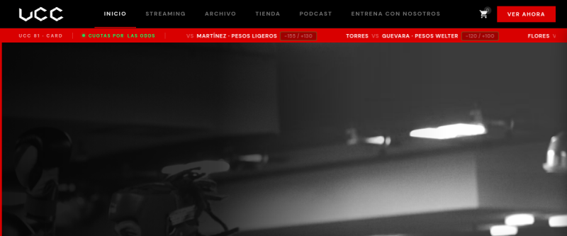 Ultimate Combat Challenge website preview