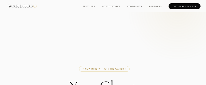 Website screenshot of wardrobo.com