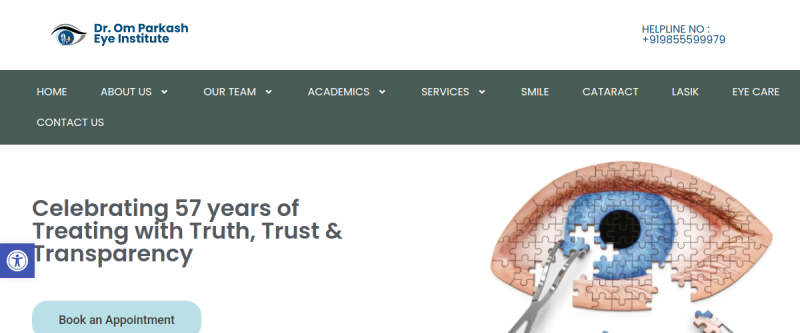 Dr. Om Parkash website screenshot
