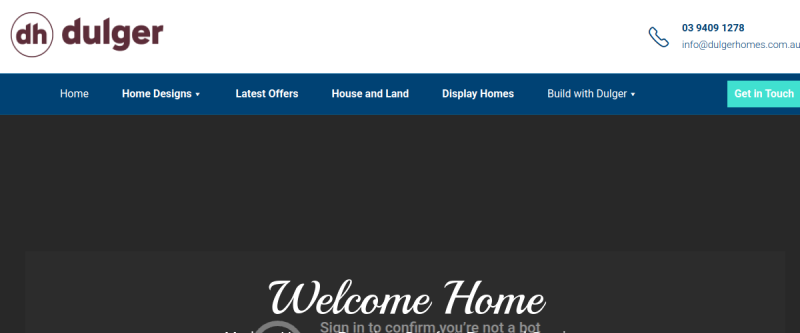 Dulger Homes website