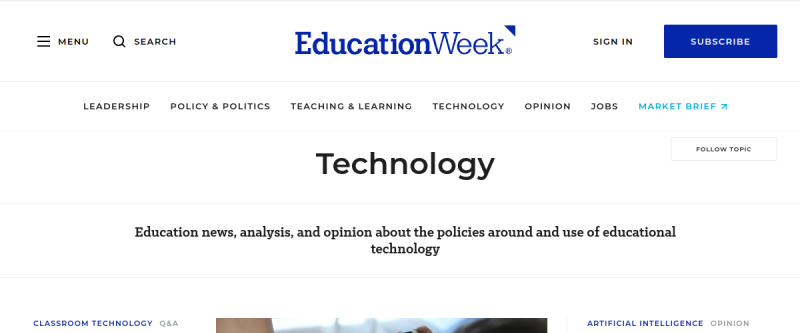 Education Week - Technology