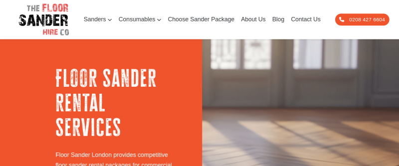 Floor Sanders London website screenshot