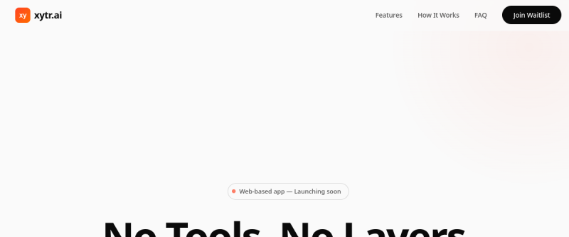 Website screenshot of xytr.ai