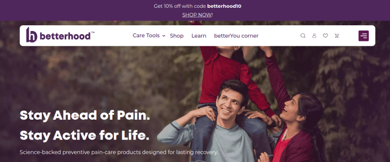 Betterhood website screenshot