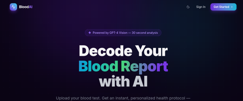 BloodAI — Report Analyzer screenshot