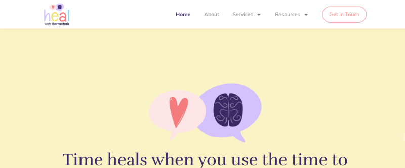 Heal with Harmehak website screenshot