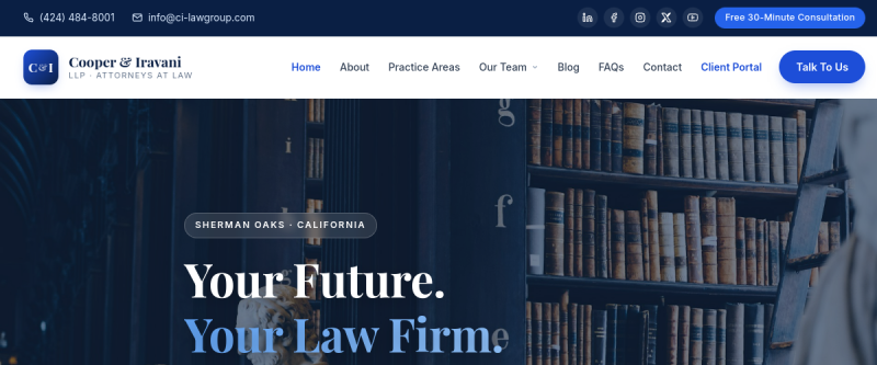 Cooper & Iravani, LLP website