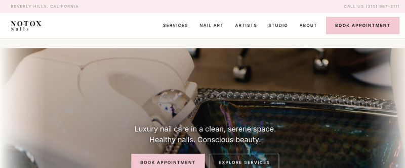 NOTOX Nails website