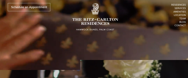 Website screenshot of The Ritz-Carlton, Hammock Dunes