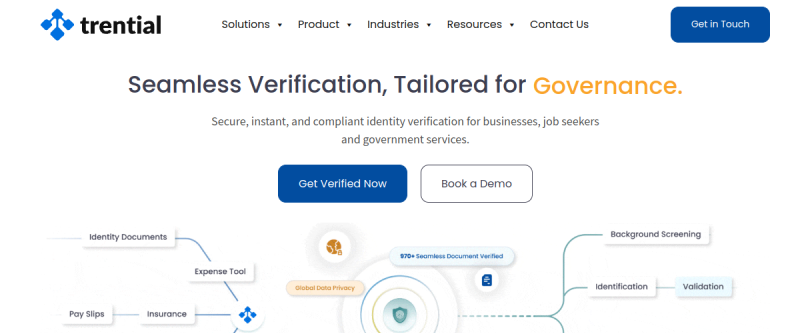 Trential website screenshot