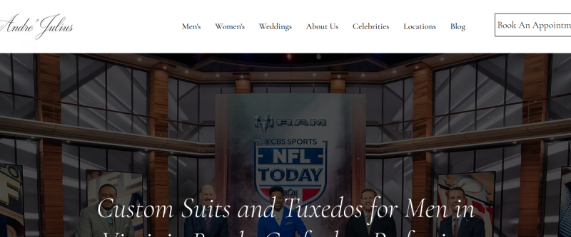 Website screenshot of Andre Julius 