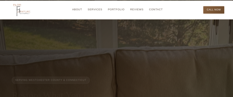 Elite Furniture Repair website screenshot