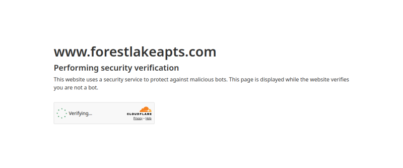 Website screenshot of Forest Lake at City Center