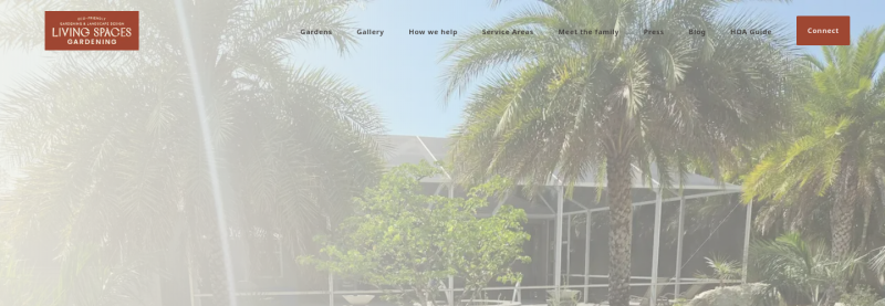 Living Spaces Gardening website