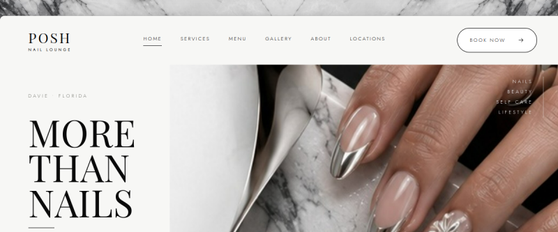 POSH Nail Lounge — website by IMDGFX