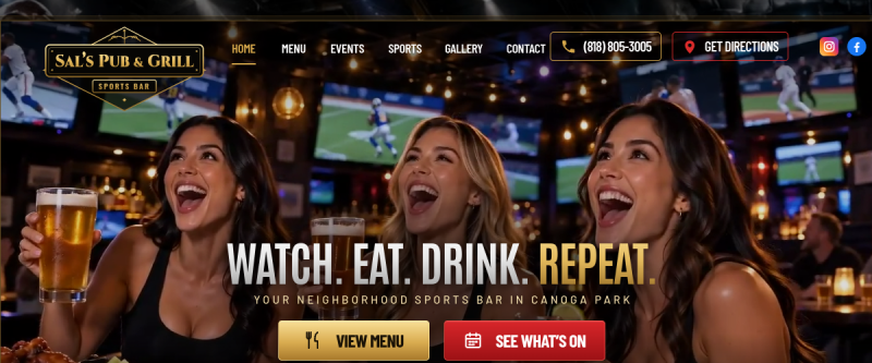 Sal's Pub & Grill — website by IMDGFX