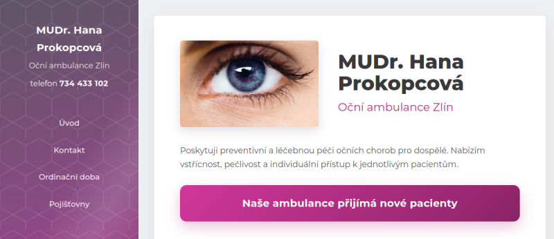 Náhled webu prokopcova.cz