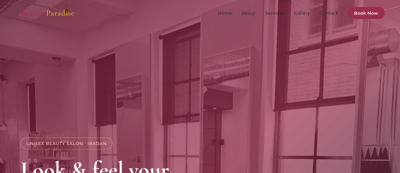 Beauty Paradise Unisex Salon website