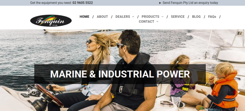 Website screenshot of Fenquin Pty Ltd