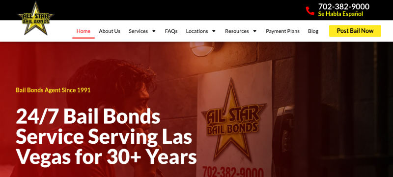All Star Bail Bonds website