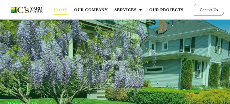 Website screenshot of JC's Yard Care