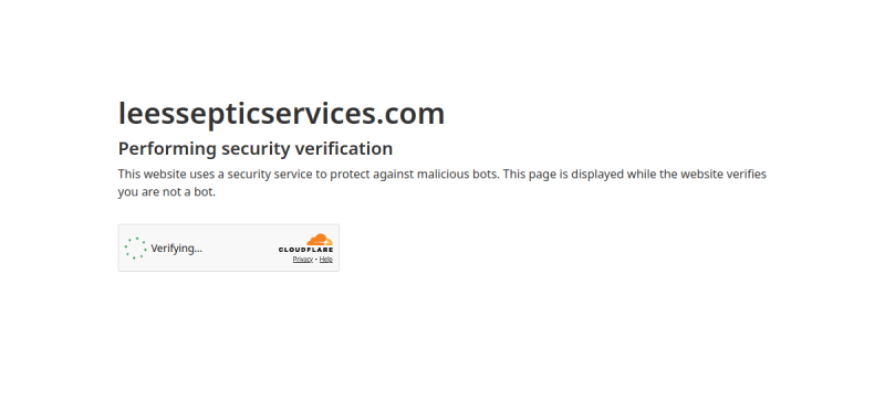 Lee's Sanitation Services website