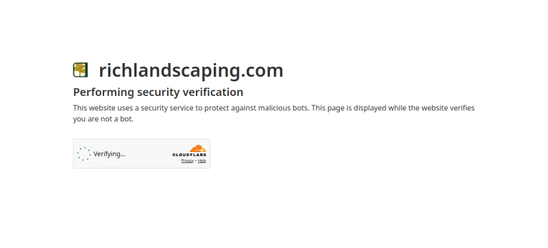 Rich Landscaping website