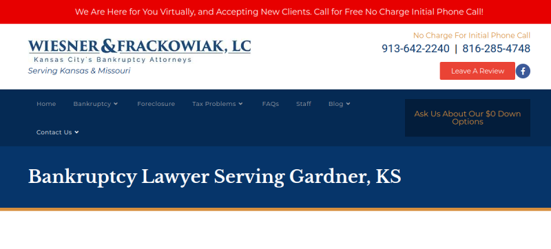 Wiesner & Frackowiak, LC website