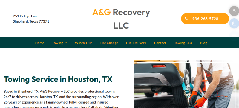 A&G Recovery LLC website