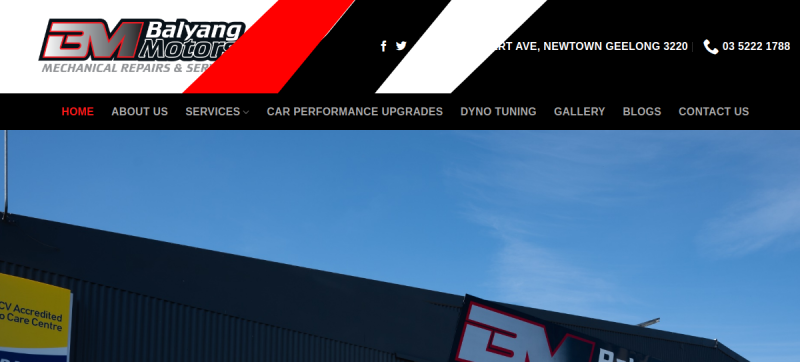 Website screenshot of Balyang Motors