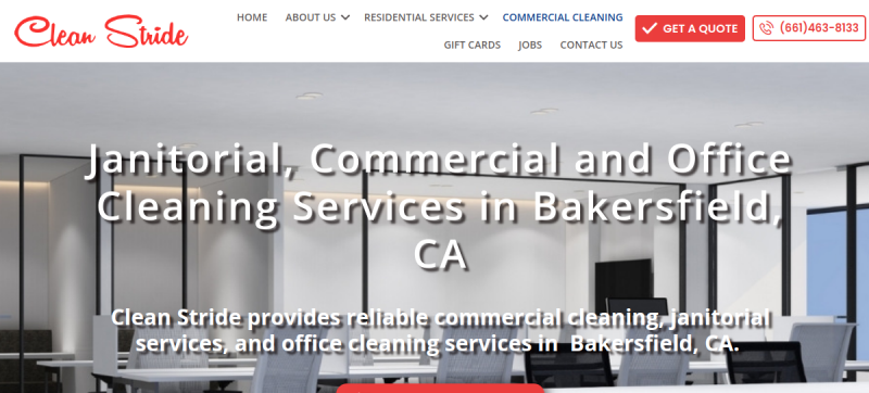 Clean Stride website