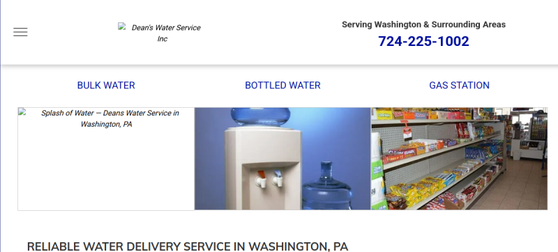 Dean's Water Service website