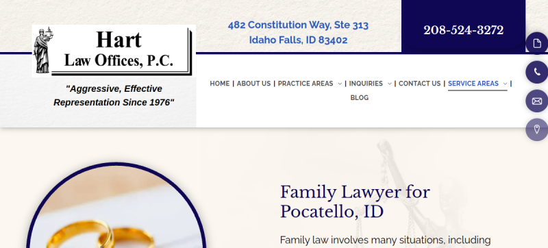 Hart Law Offices, PC website