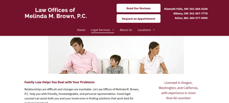 Law Offices of Melinda M. Brown P.C. website