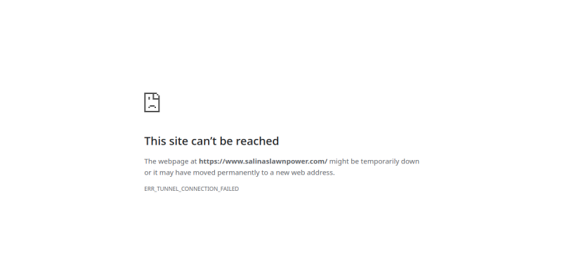 Website screenshot of Salinas Outdoor Living