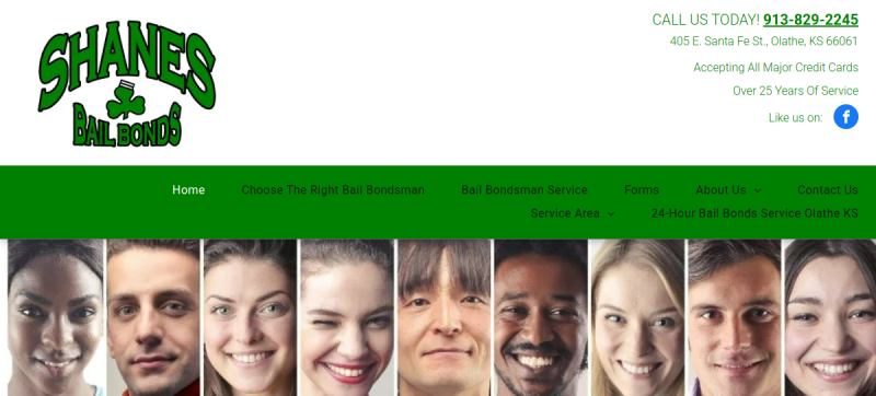 Shane's Bail Bonds website