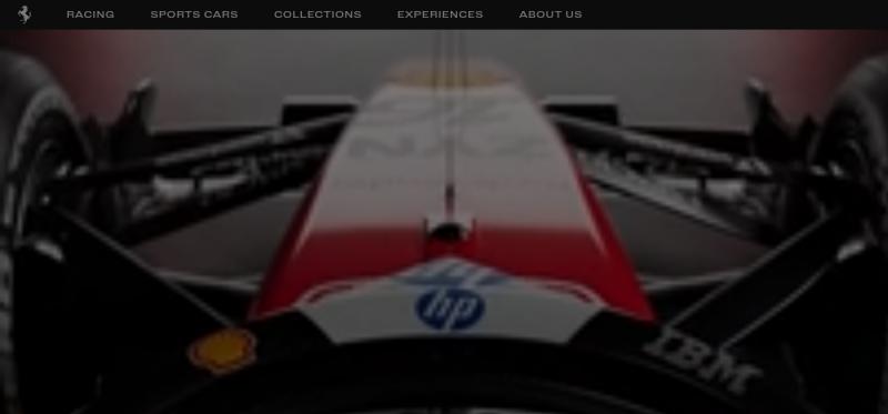 Ferrari website preview