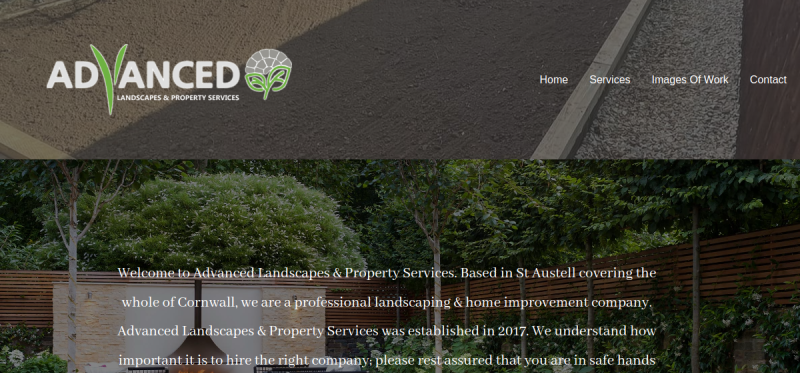 Advanced Landscapes website