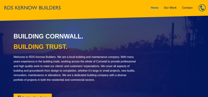 RDS Kernow Builders website