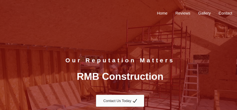 RMB Construction website