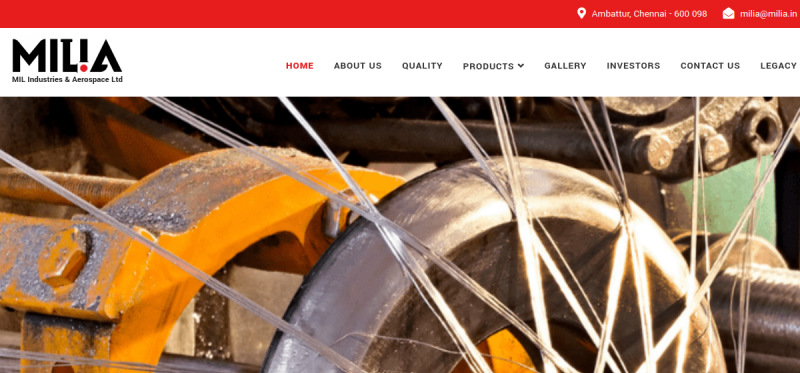 MIL Industries & Aerospace website screenshot