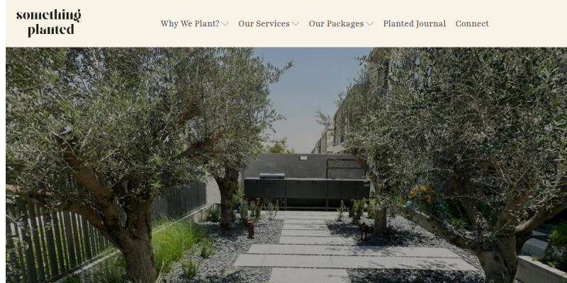Something Planted landscaping website screenshot