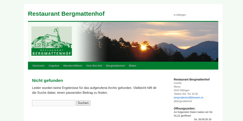 Restaurant Bergmattenhof in Dittingen