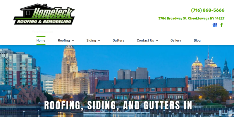 Siding Lancaster NY website screenshot