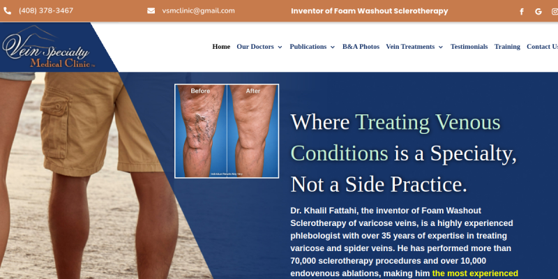 Experience Effective Varicose Veins Treatment for Lasting Relief website screenshot