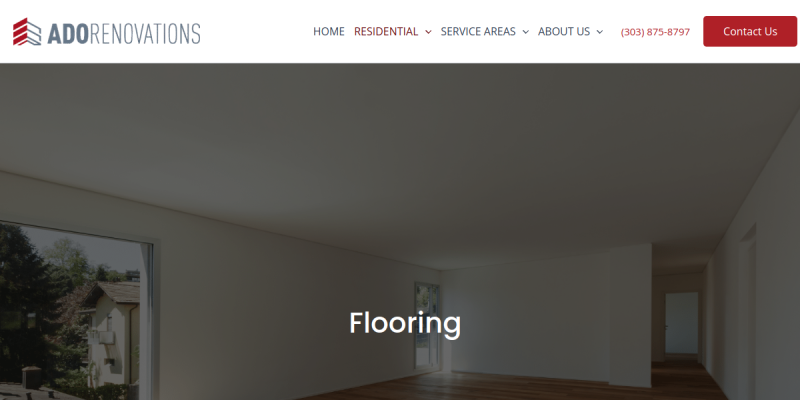 Flooring Arvada CO website screenshot