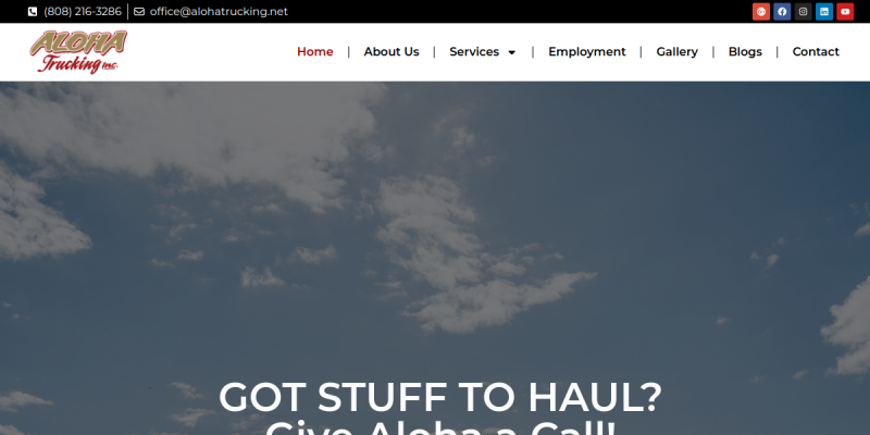 Junk Hauling Service Oahu website screenshot