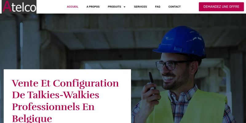 Couverture du projet Atelco — Spécialiste en vente et configuration de talkies-walkies professionnels Kenwood et Motorola