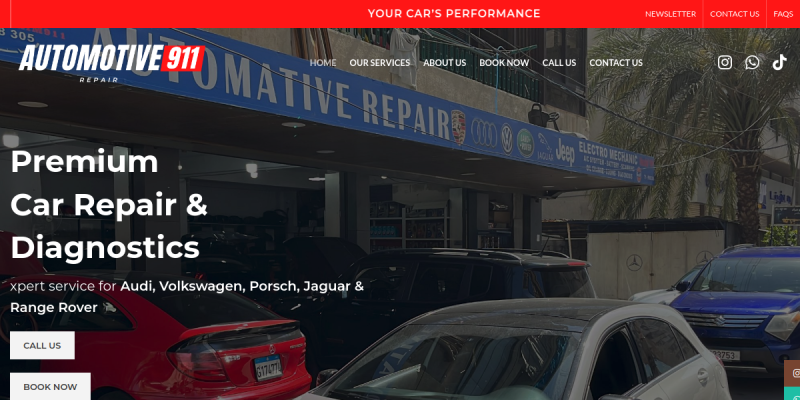 Automotive Repair 911 website screenshot